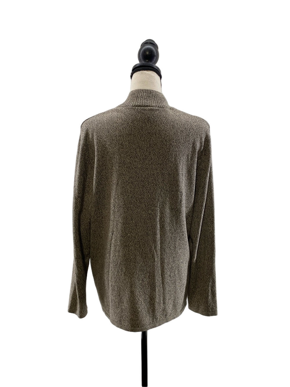 URBAN COLLECTION BY JERELL Vintage Mock Neck Women's Sweater in Taupe—L - Picture 7 of 7